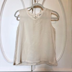 The Work Connection 100% Silk Cream Shell Tank